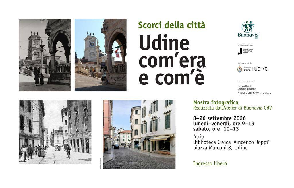 Scorci della città. Udine com'era e com'è 