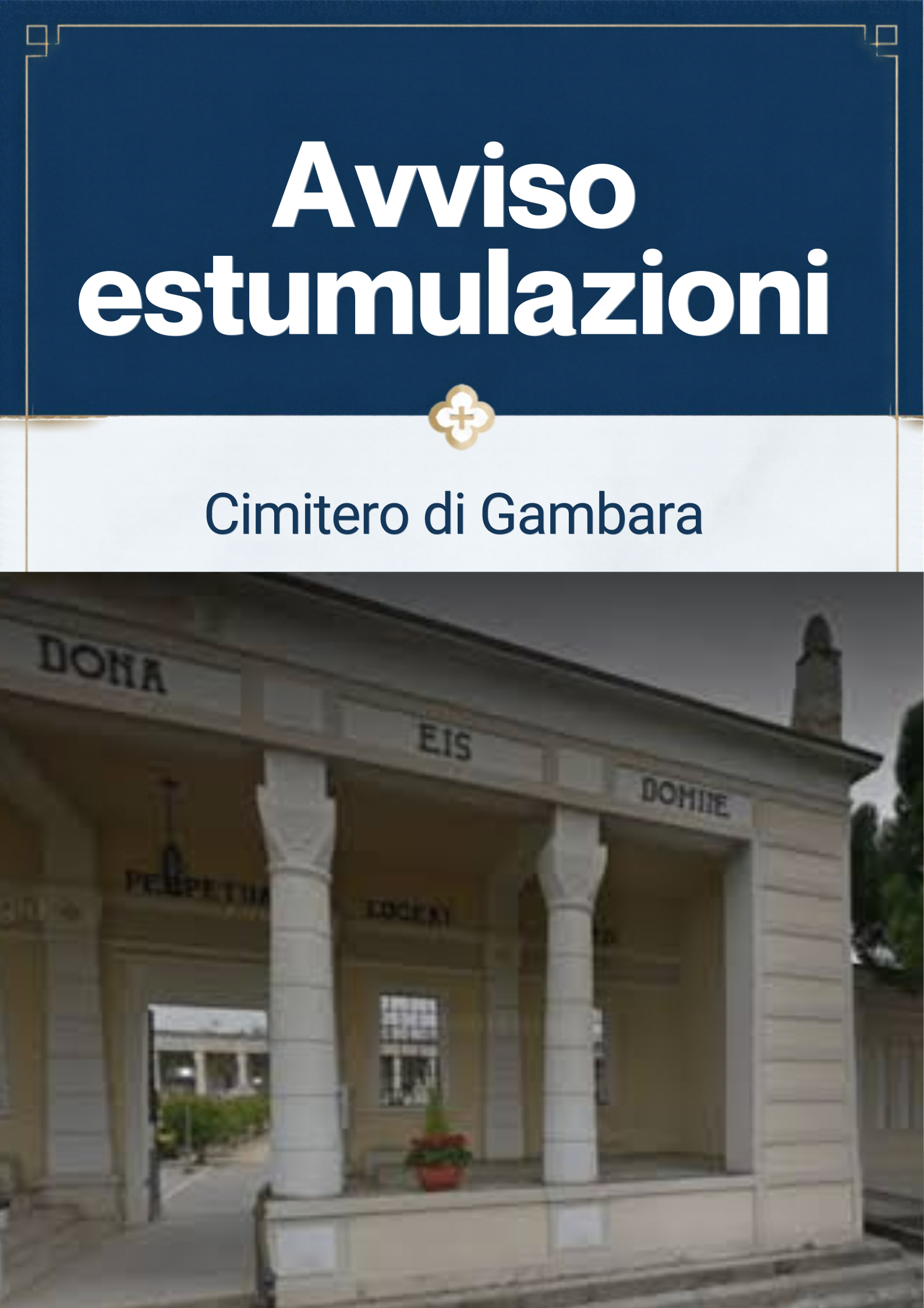 ESTUMULAZIONI CIMITERO GAMBARA