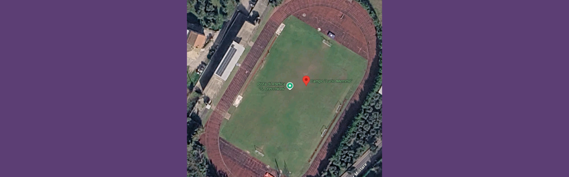 Foto aerea del Campo Sportivo Lucio Memmo