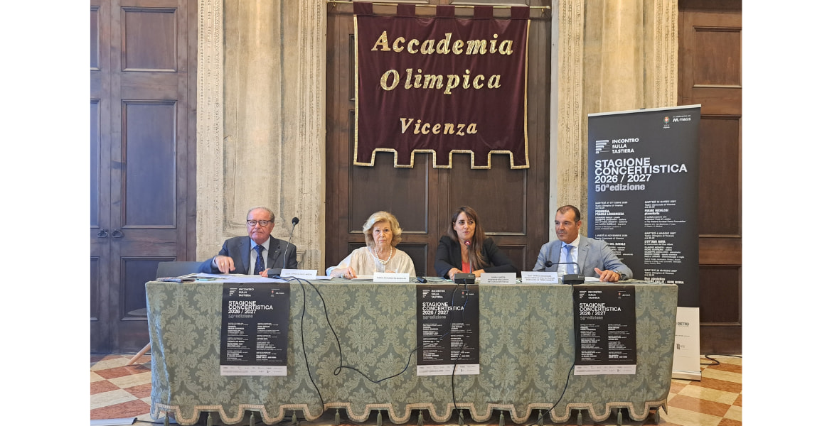 Il tavolo dei relatori alla presentazione di Incontro sulla tastiera stagione 2026-2027