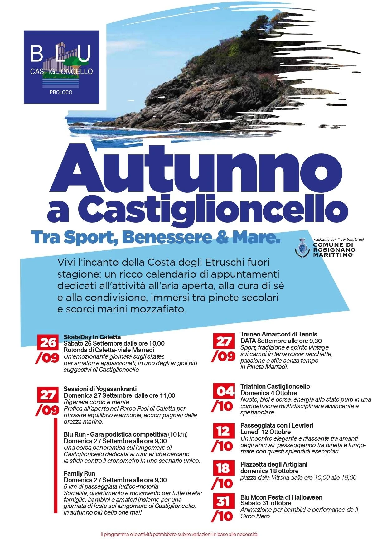 LA LOCANDINA DEGLI EVENTI