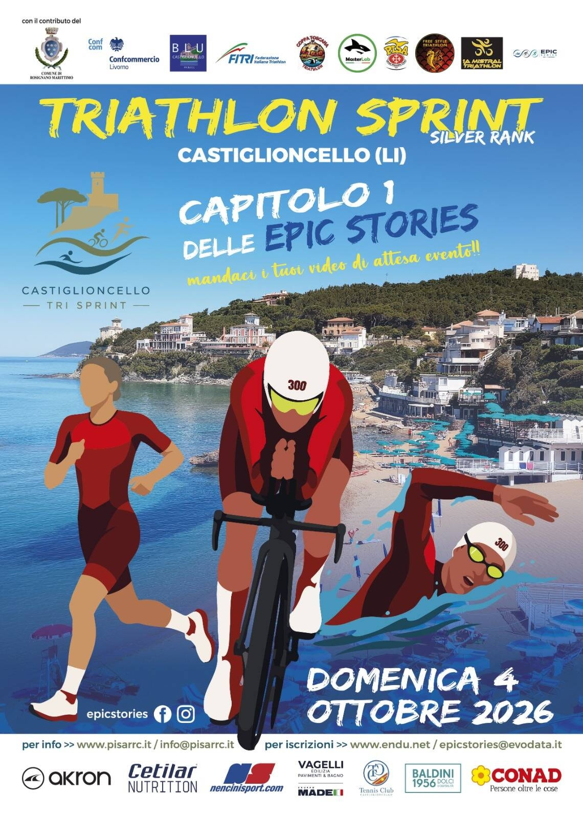 LA LOCANDINA DEL TRI EPIC SPRINT A CASTIGLIONCELLO