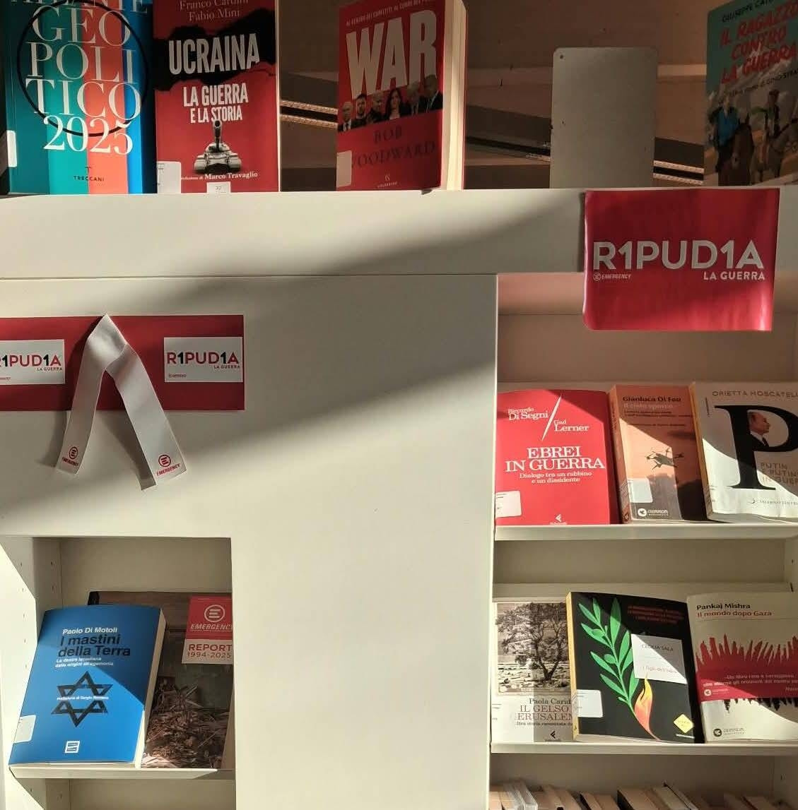 PARTICOLARE DELLA LIBRERIA ALLESTITA ALLE CRESTE