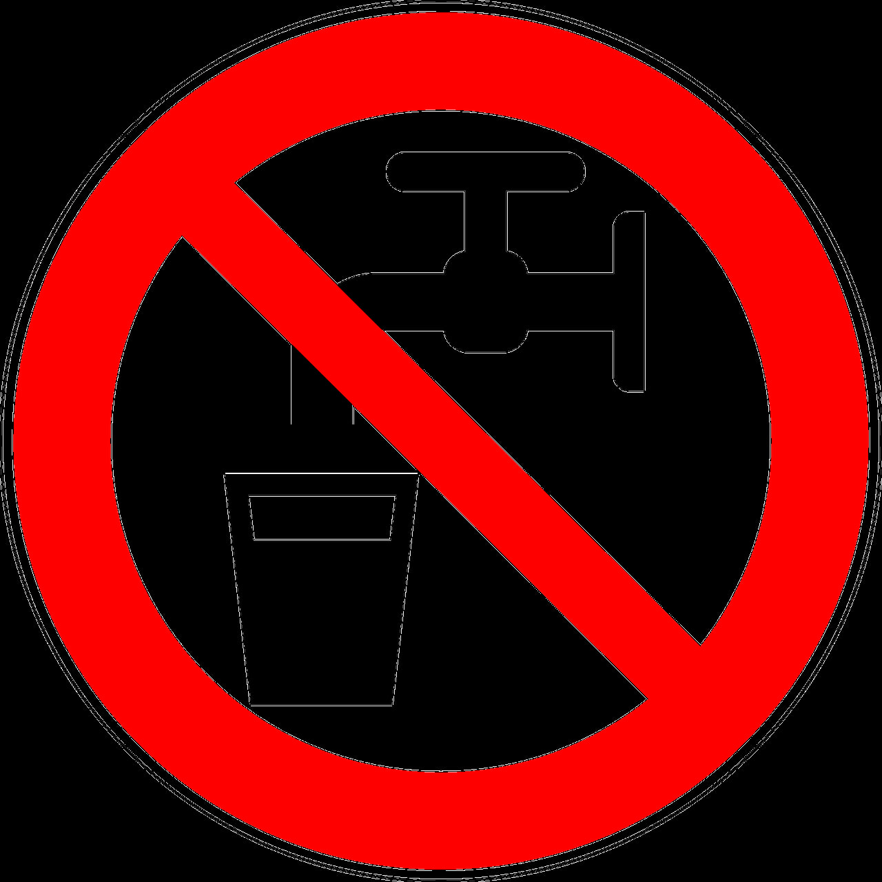 Logo acqua non potabile