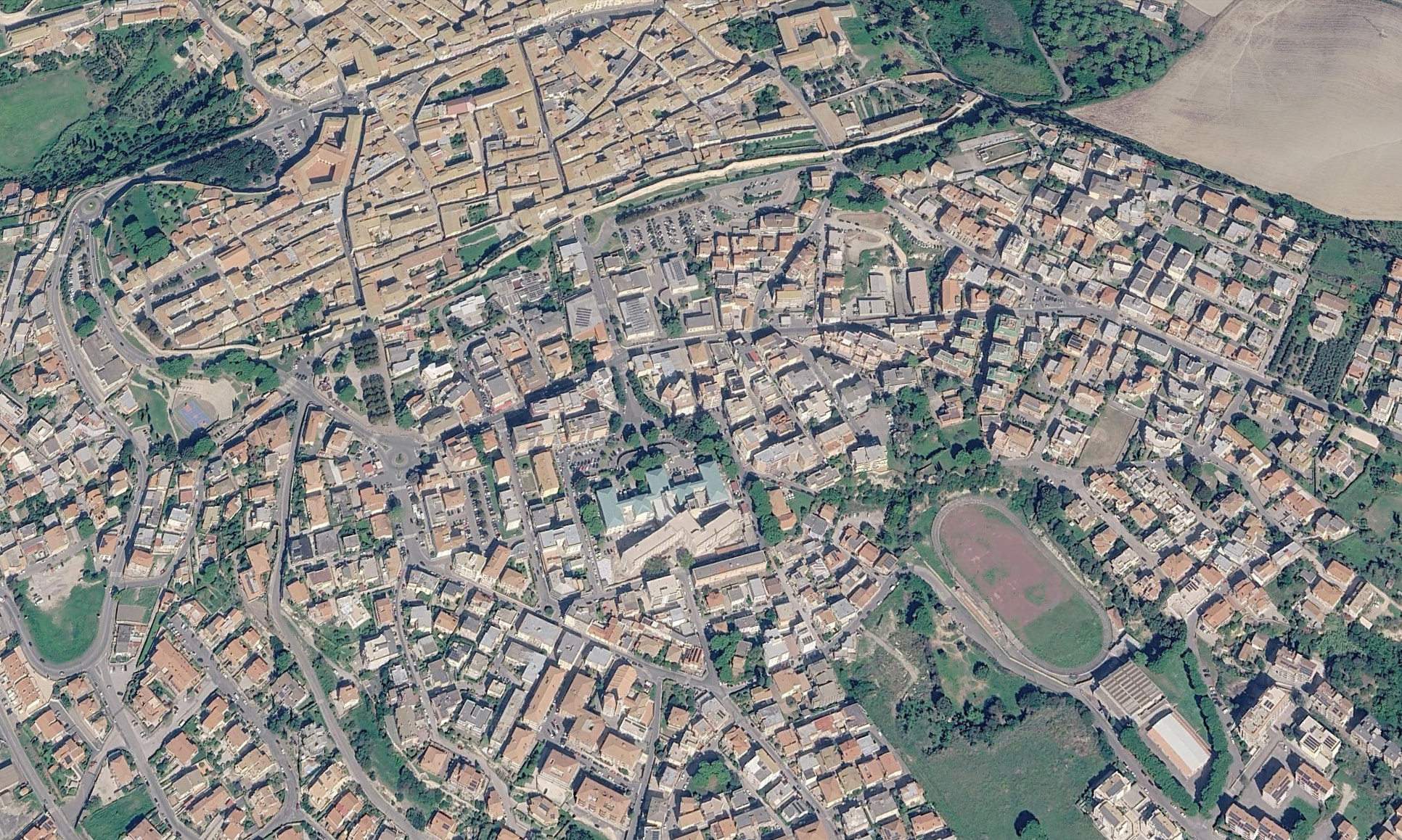 Immagine aerea di Tarquinia