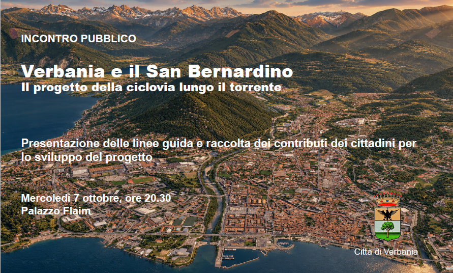 L'invito alla cittadinanza per l'evento del 7 ottobre sulla ciclopedonale del San Bernardino