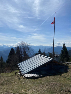 baita della pace sul monte mezza con vista panoramica