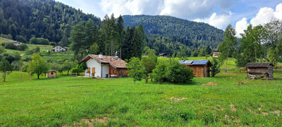 baite immerse nei prati di monte mezza
