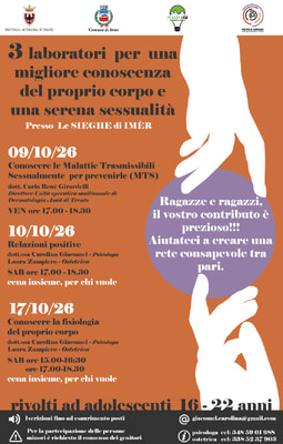 Locandina Tre laboratori per una migliore conoscenza del proprio corpo e una serena sessualità