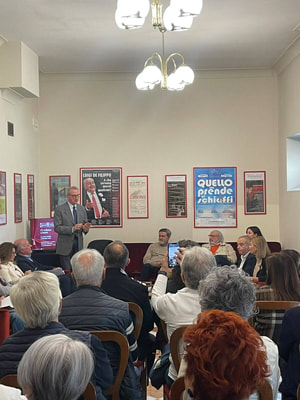 L'intervento del Sindaco paolini durante la conferenza stampa