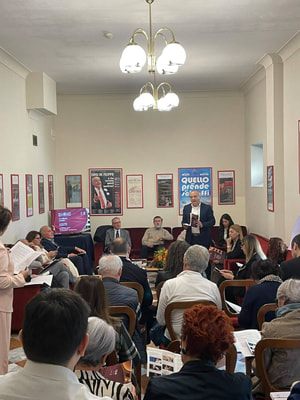 Un momento della conferenza stampa