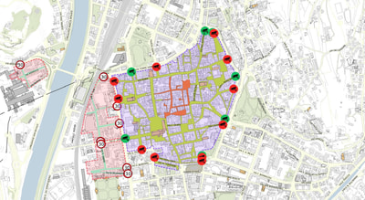 Mappa ztl da cartografia del Comune di Trento