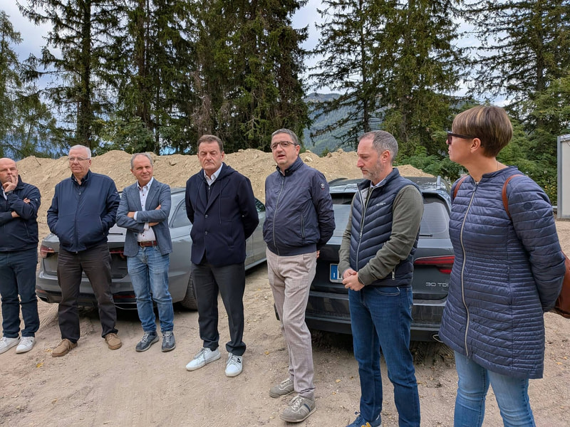 Ciclabile Cles-Mostizzolo, al via i lavori con il presidente Fugatti e l'assessore Zanotelli
