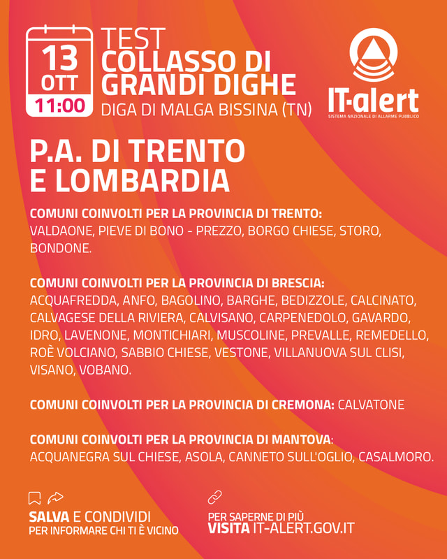 IT-alert, nuovo test martedì 13 ottobre