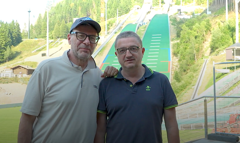 Il ministro Giorgetti ai trampolini di Predazzo Il ministro Giorgetti ai trampolini di Predazzo