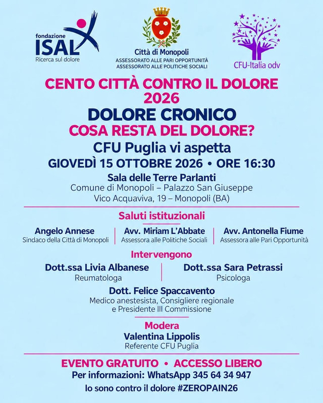 Dolore cronico e fibromialgia: il 15 ottobre un incontro