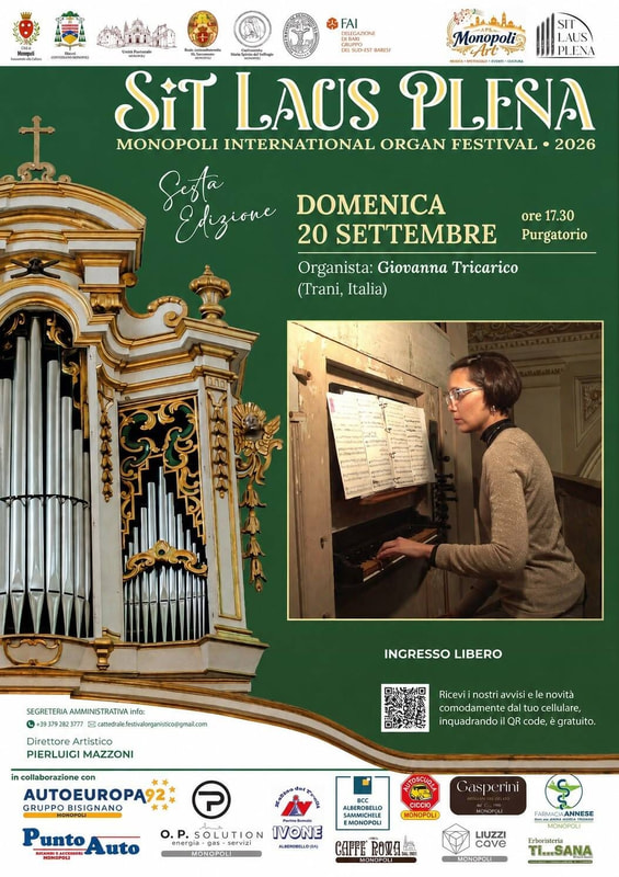 Sit Laus Plena 2026, Monopoli International Organ Festival 