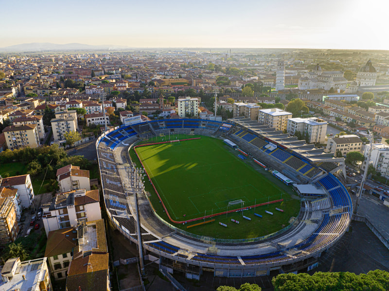 Una vista dello Stadio dal drone