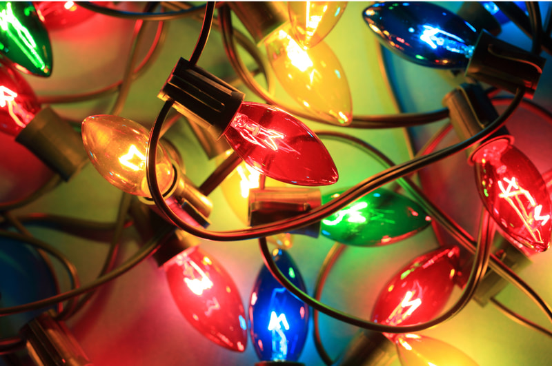 filo di luci di natale