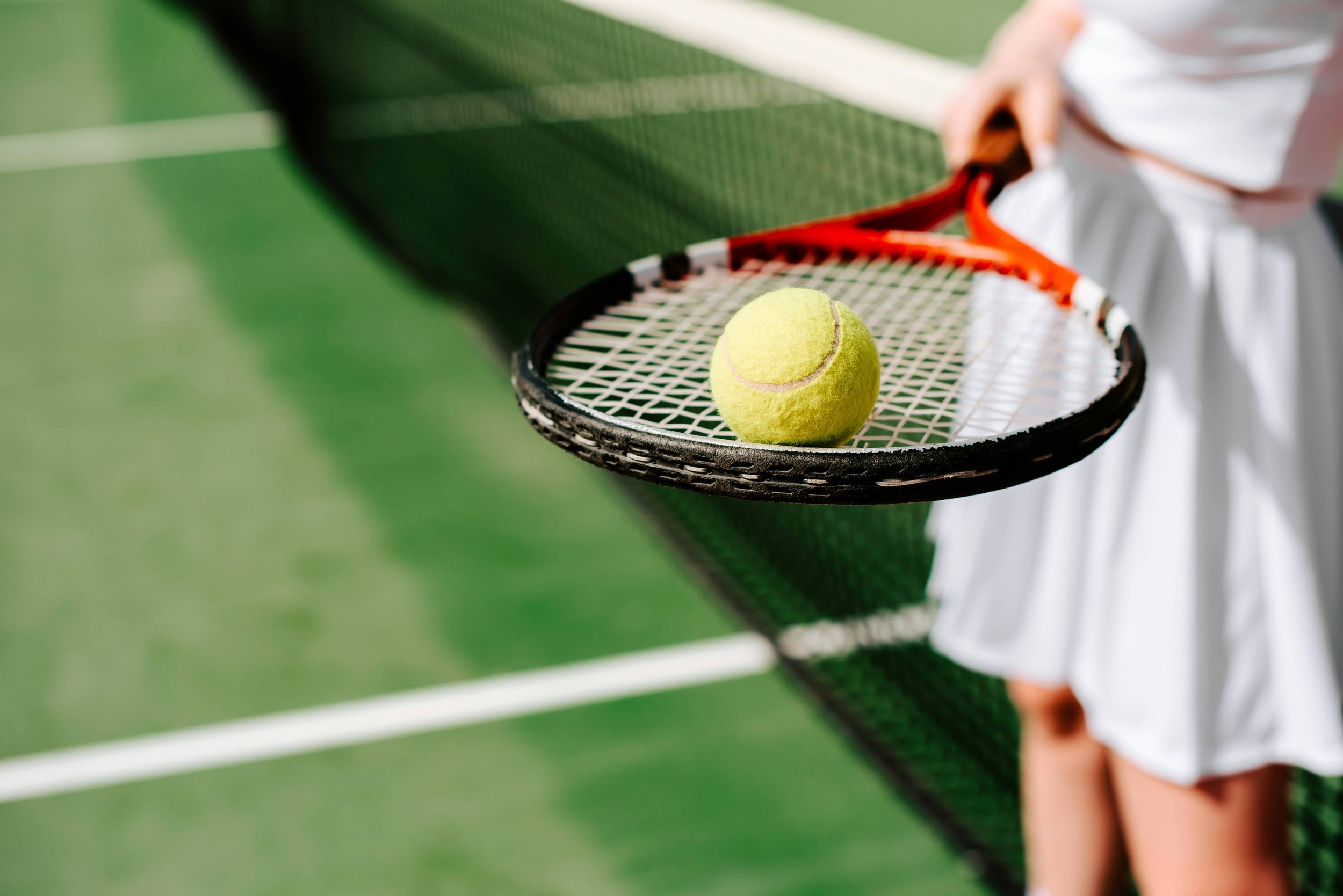 racchetta tennis, pallina 
